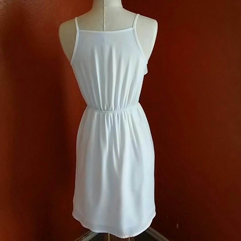 048 Alya White Party Dress Sz S - Picture 2 of 5